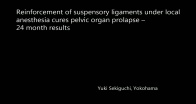 Reinforcement of suspensory ligaments under local anasthesia cures pelvic organ prolapse - 24 month results